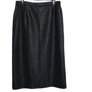 BMJ Studio Black Skirt Size 18 Crinkle Straight Modest Midi